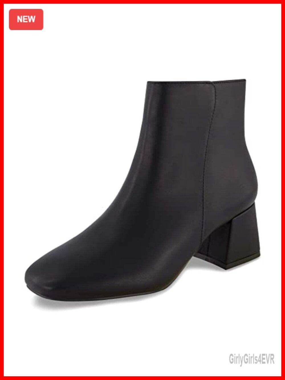 Womens Dress Ankle Bootie Faux Leather Memory Foam Block Heel Zip